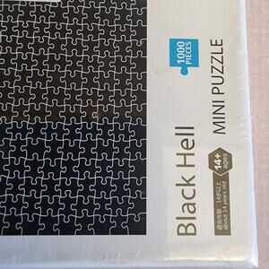 NEW Black H3LL mini puzzle 1000 piece all black ages 14+